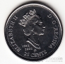 Канада 25 центов 2002 День Канады (цветная)