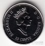 Канада 25 центов 2000 Миллениум - Фейерверк (цветная)