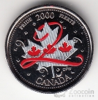 Канада 25 центов 2000 Миллениум - Гордость (цветная)