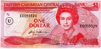 Восточно-Карибские Территории 1 доллар 1985-1988 (Буква U - Ангилья)