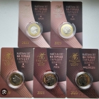 Беларусь набор 5 монет 2023 Животный мир на гербах городов Беларуси (Блистер)