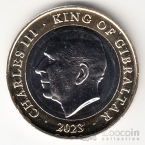 Гибралтар 2 фунта 2023 Рождество