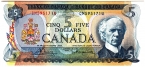 Канада 5 долларов 1972