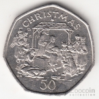 Остров Мэн 50 пенсов 1991 Рождество
