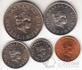 Бруней набор 5 монет 1974