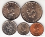 Бруней набор 5 монет 1976